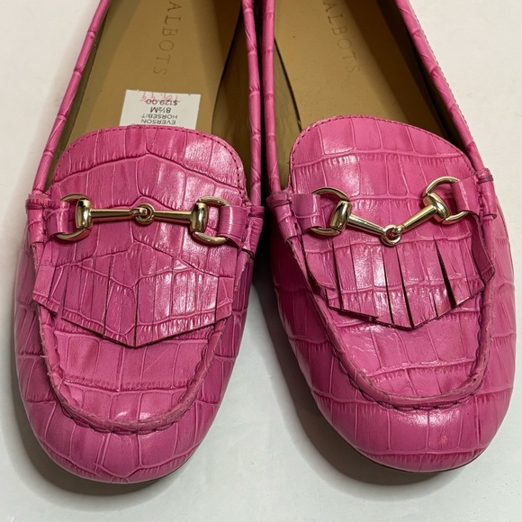 NWT Talbots Everson Horsebit Embossed Loafer Pink Autumn Rose 8.5 - Picture 3 of 10